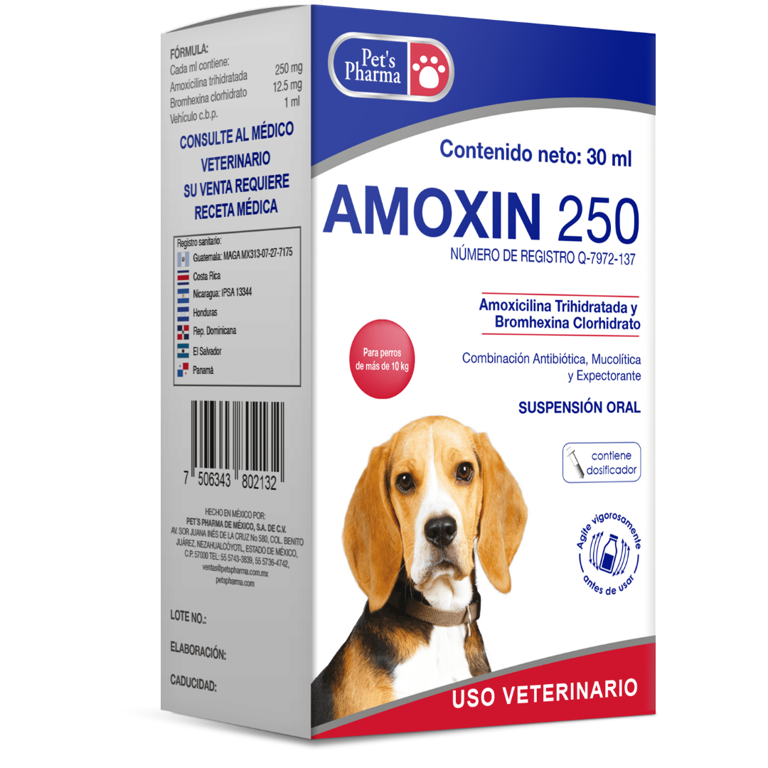 Amoxin Solución Oral 30ml - Pet's Pharma Amoxin Solución Oral 30ml - Pet's Pharma